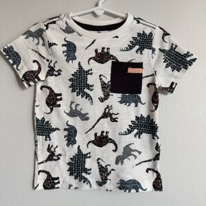 Tommy Bahama Kids' Dinosaur Print Tee - Black and White Size 18M